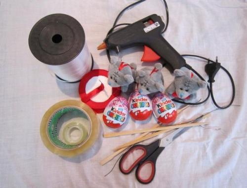 Букет из киндер - сюрпризов и мягких игрушек? 01