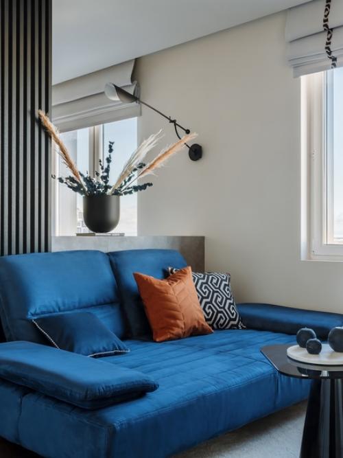 Дизайнер Ольга клименок превратила Двушку с отдельной кухней в яркую квартиру с двумя изолированными комнатами и объединенной кухней - гостиной. 02