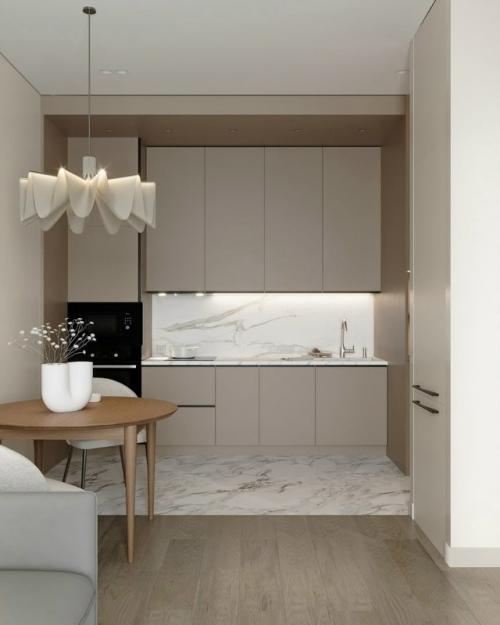 Уютный современный интерьер 1 комнатной квартиры.

