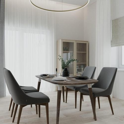 Редко где можно встретить проект кухни - столовой, а зря. 05