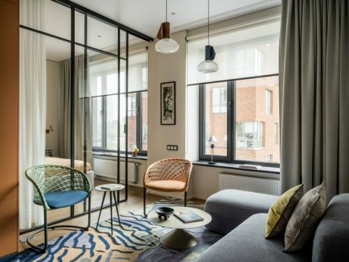 Интерьер студии 37 м 2 в ЖК новоданиловская 8 в Москве. 04