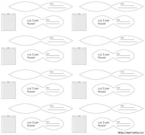 Веточка цветущей вишни из гофрированной бумаги. 04