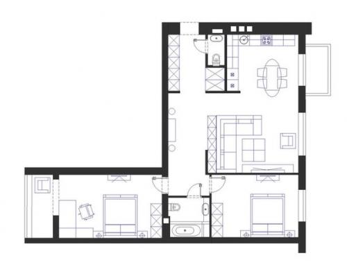 Дизайн - проект пентхауса 104 кв. 09