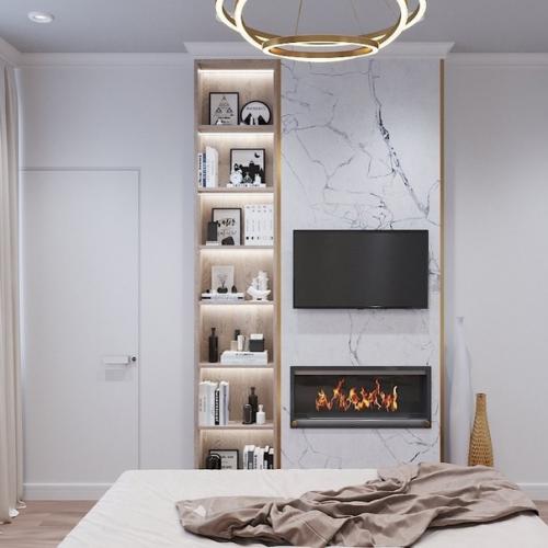 Интерьер спальни, стильно, цвета подобраны для спальни хорошо! 06