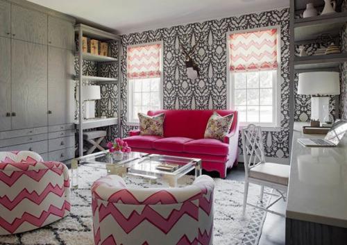 Разнообразие принтов в декоре этого загородного дома в США поражает //01. 07