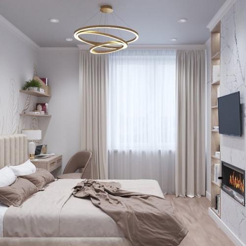 Интерьер спальни, стильно, цвета подобраны для спальни хорошо! 01