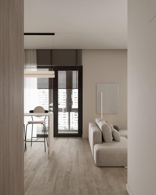 Современный проект квартиры - студии 30 кв. 08