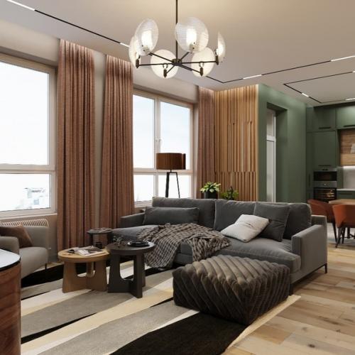 Кухонный гарнитур как украшение гостиной. 03