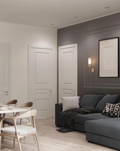 Стильный проект интерьера 74 м 2 в ЖК Фили Сити г. Москва. 03