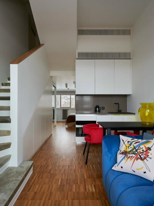 Интерьер двухуровневой квартиры - ячейки. 02