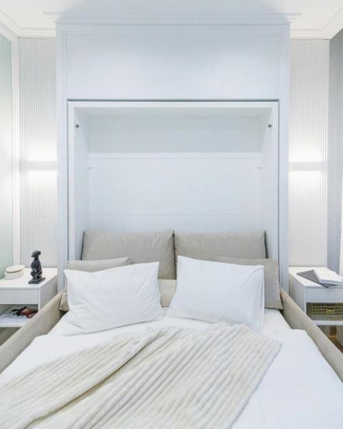 Интерьер квартиры - студии в пастельных тонах. 02