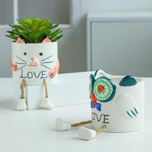 Интересные и мимишные кашпо для цветов - идеальный вариант украшения интерьера любого помещения. 01