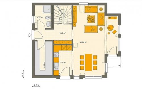 Проект двухэтажного коттеджа. 01