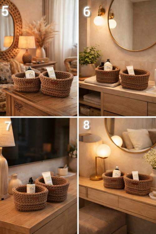 Вязаные корзины: в какой интерьер они впишутся? 01 Вязаные корзины: в какой интерьер они впишутся? 01