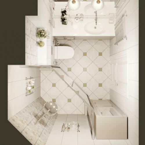 Дизайн - проект совмещенного санузла. 06