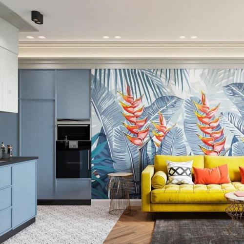 Необычный интерьер кухни - гостиной. 03