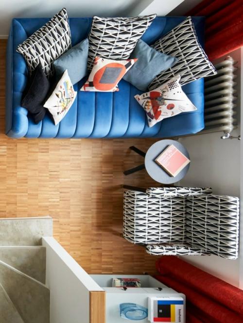 Интерьер двухуровневой квартиры - ячейки. 01