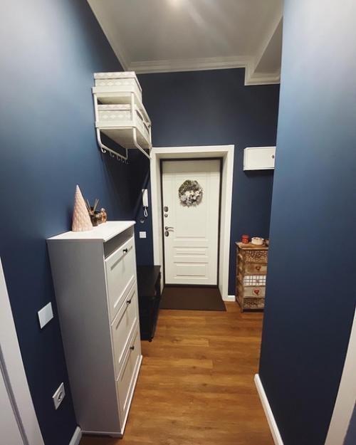 Хочу поделиться результатом, наконец - то доделали прихожую в какой-то момент решили полностью перекрасить и уйти в цвет, ни на минуту не пожалели. 01