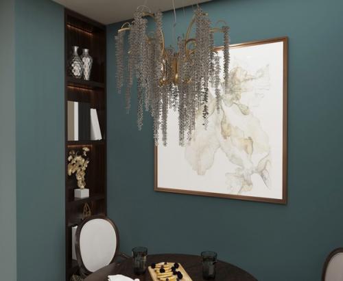 Кухня - гостиная, дизайн - проект в ЖК Гагарин Резиденс, в моем любимом стиле современная классика, с яркими акцентами. 06