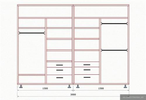Проектирование и расчет шкафа - купе своими руками. 04