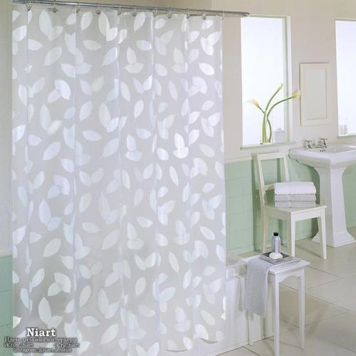 Шторки для ванной комнаты: виды, материалы, способы крепления. 09