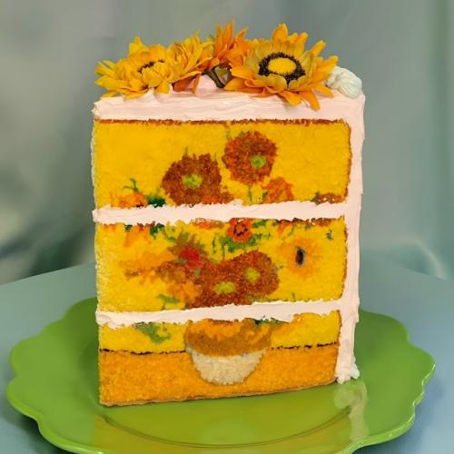 Торт в стиле Винсента ван Гога - настоящий шедевр кондитерского искусства. 02