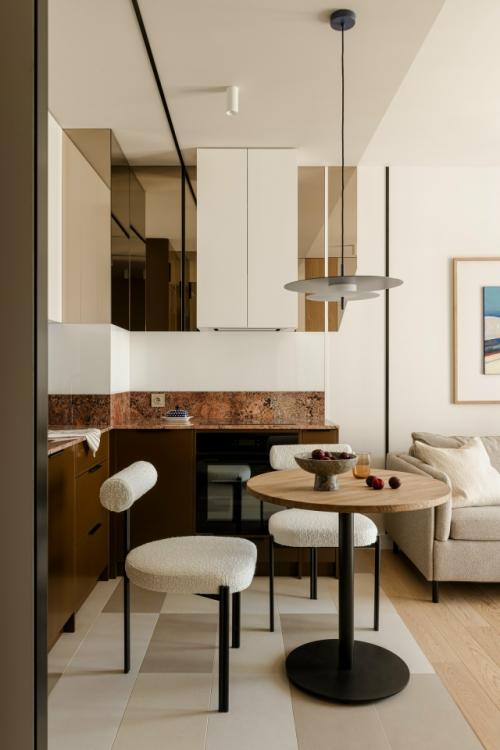 Эстетичный и функциональный интерьер 1-комнатной квартиры 35, 5 м 2 в центре Кракова, Польша. 02