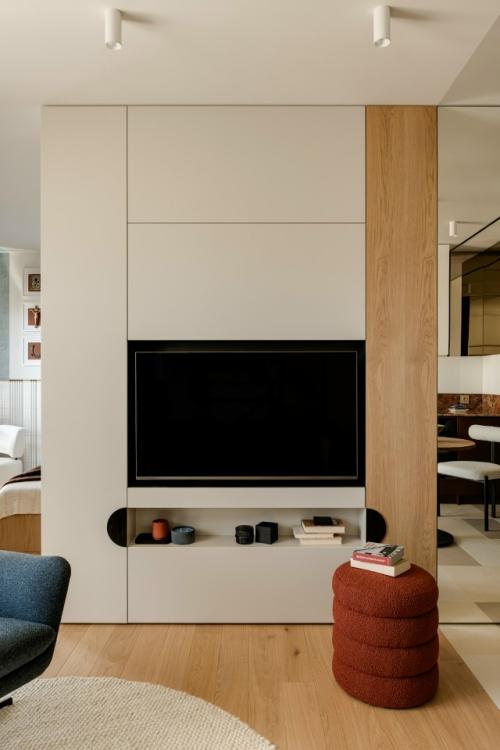 Эстетичный и функциональный интерьер 1-комнатной квартиры 35, 5 м 2 в центре Кракова, Польша. 05