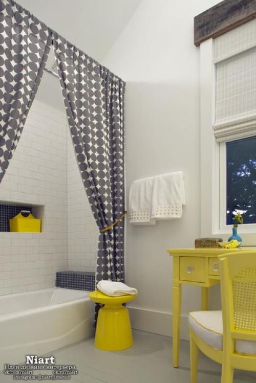 Шторки для ванной комнаты: виды, материалы, способы крепления. 03