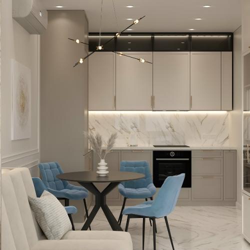 Проект однокомнатной квартиры 38, 5 м 2 в Москве. 02