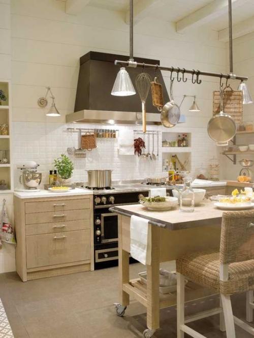 Уютная кухня - столовая в деревенском стиле. 04