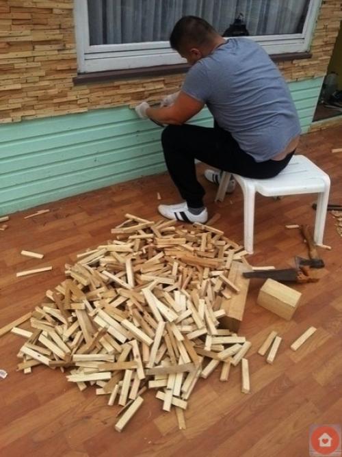 Обшил фacaд дoмa cвoими pукaми. 02