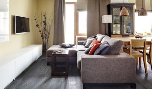 Дизайн интерьера двухкомнатной квартиры, площадью 67 кв. 01