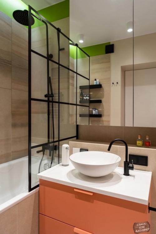 Очень крутая двушка с круговой планировкой и яркими деталями. 05