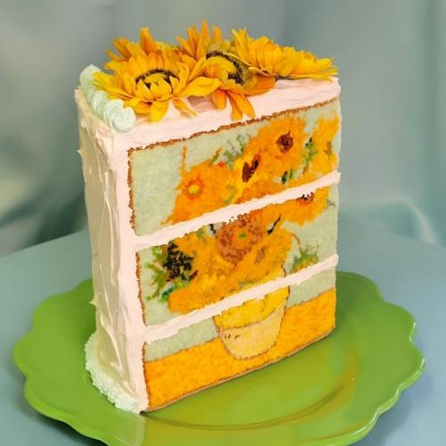 Торт в стиле Винсента ван Гога - настоящий шедевр кондитерского искусства.