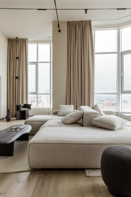 Реализованный интерьер трехуровневой квартиры, площадью 320 кв. 01