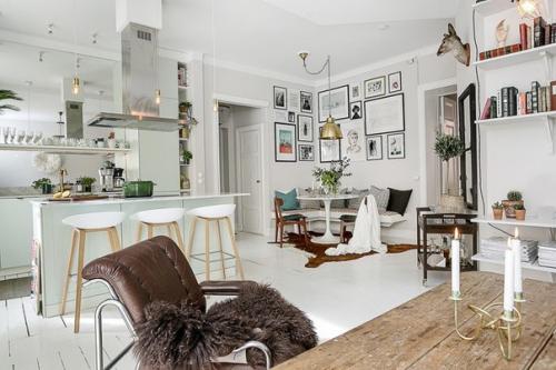 Скандинавский интерьер с винтажными нотками (59 кв. 07 Скандинавский интерьер с винтажными нотками (59 кв. 07