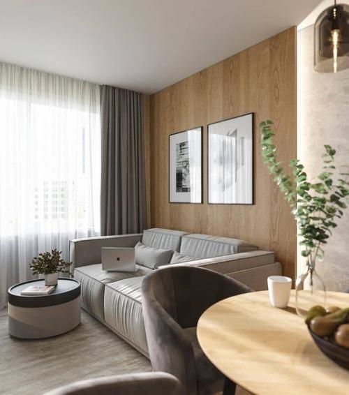 Замечательный дизайн кухни - гостиной от Atmosphera Interiors. 02