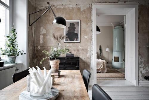 Скандинавская квартира с грубыми бетонными стенами. 03