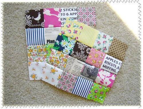 Мягкие съёмные сидения на стулья из лоскутков. 06