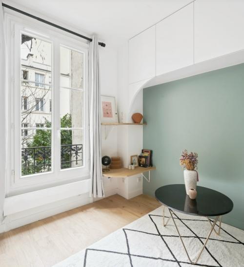Интерьер маленькой квартиры - студии всего 15 м 2 в Париже. 05