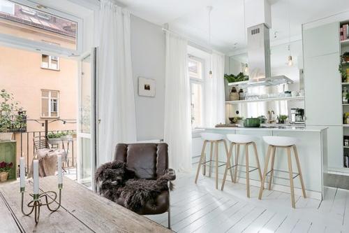 Скандинавский интерьер с винтажными нотками (59 кв. 01 Скандинавский интерьер с винтажными нотками (59 кв. 01