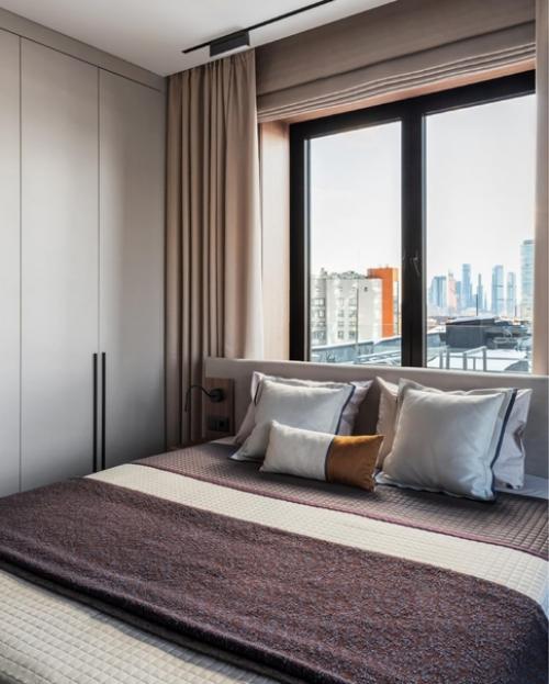 Реализованный интерьер квартиры в спокойных оттенках. 03