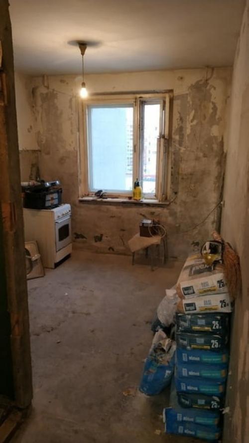 Сделали сами ремонт в кухне. 02