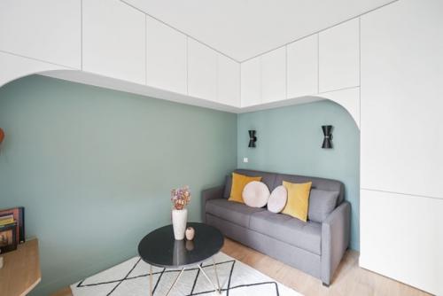 Интерьер маленькой квартиры - студии всего 15 м 2 в Париже. 03