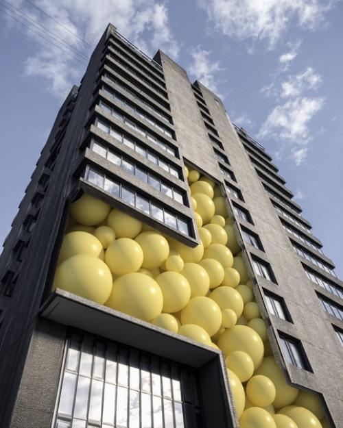 Как раскрасить серые и унылые дома а вам нравится такое современное цифровое искусство. 03