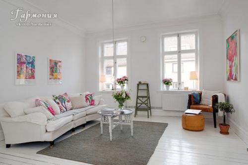 Стильная эклектика - летний интерьер в белом. 01