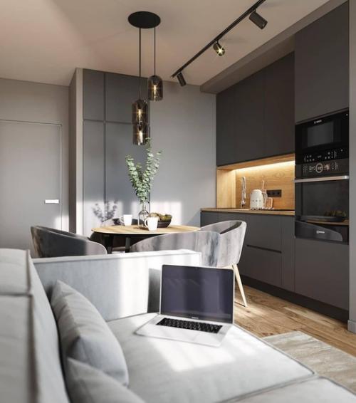 Замечательный дизайн кухни - гостиной от Atmosphera Interiors. 03