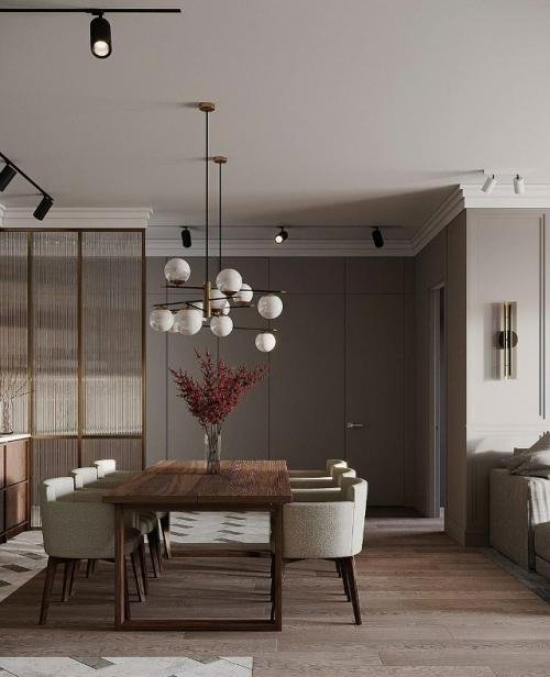 Дизайн проект двухкомнатной квартиры в современном стиле с элементами сканди.