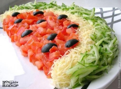 Салат Арбуз.  Ингредиенты: 08